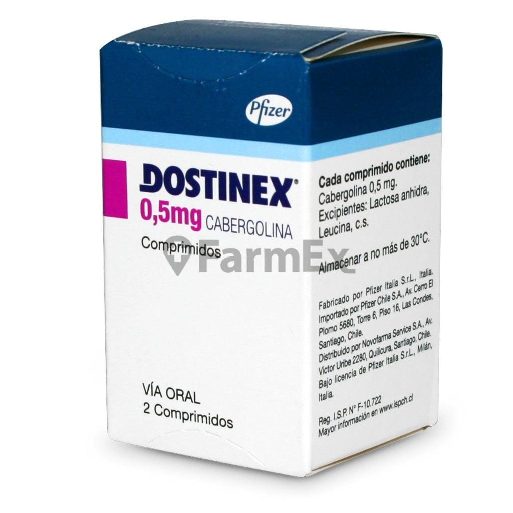 Dostinex 0,5 mg x 2 comprimidos susc-1 de 2 meses Farmex-Suscripciones-Persistente